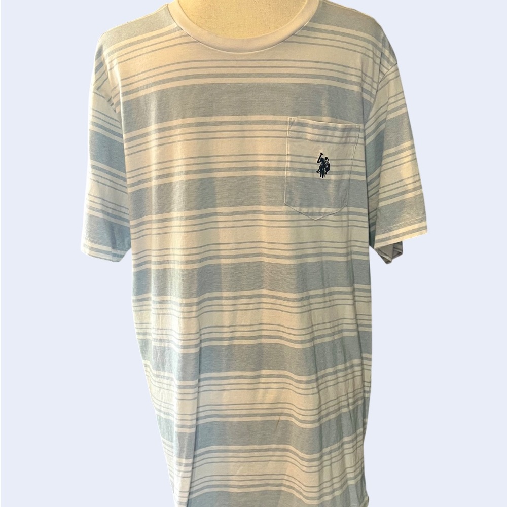 Polo by Ralph Lauren Men's Blue Striped Tee